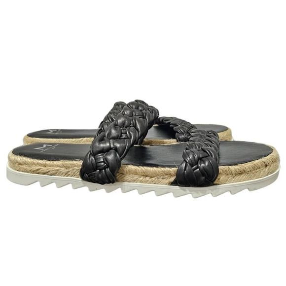 Marc Fisher Women's Jaimee Espadrille Leather Slide Sandals - Picture 4 of 10